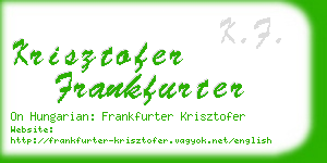 krisztofer frankfurter business card
